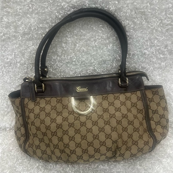 Gucci GG Canvas D-Ring Shoulder Bag - Picture 1 of 16